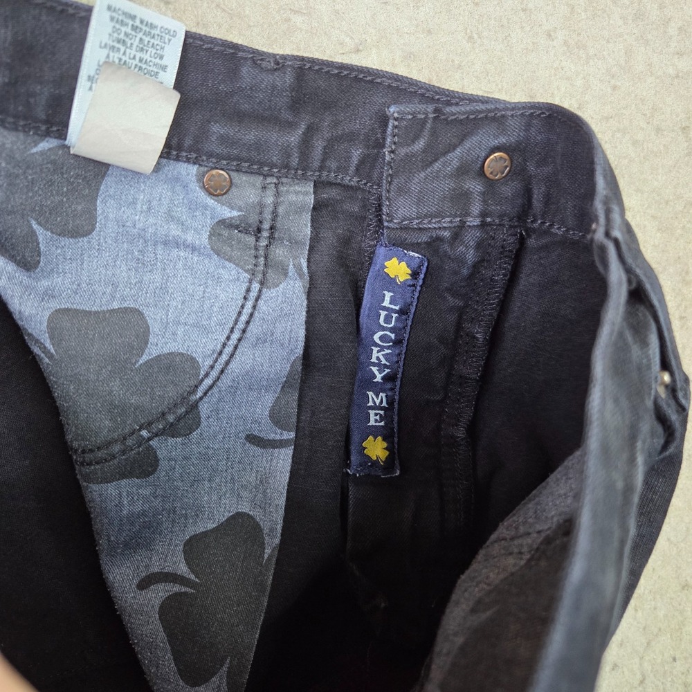 Lucky Brand 329 Classic Straight Jeans Mens 38x28 Black Stretch Denim - Picture 7 of 15
